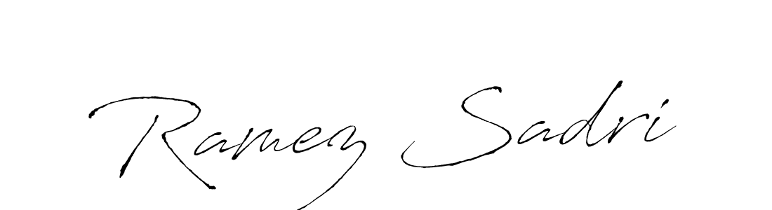 Make a beautiful signature design for name Ramez Sadri. With this signature (Antro_Vectra) style, you can create a handwritten signature for free. Ramez Sadri signature style 6 images and pictures png