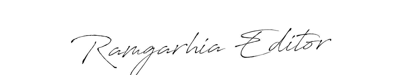 Make a beautiful signature design for name Ramgarhia Editor. With this signature (Antro_Vectra) style, you can create a handwritten signature for free. Ramgarhia Editor signature style 6 images and pictures png