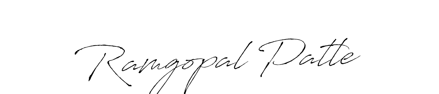 How to make Ramgopal Patle name signature. Use Antro_Vectra style for creating short signs online. This is the latest handwritten sign. Ramgopal Patle signature style 6 images and pictures png