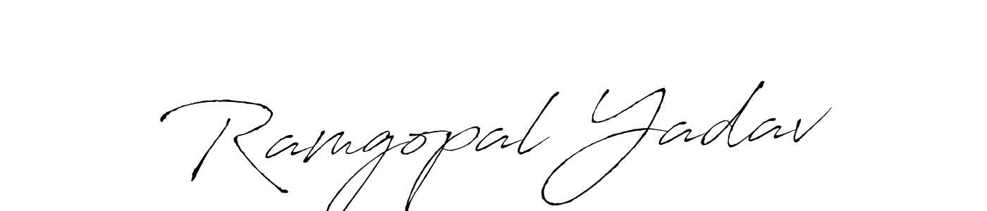 Ramgopal Yadav stylish signature style. Best Handwritten Sign (Antro_Vectra) for my name. Handwritten Signature Collection Ideas for my name Ramgopal Yadav. Ramgopal Yadav signature style 6 images and pictures png