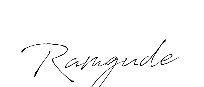 How to make Ramgude signature? Antro_Vectra is a professional autograph style. Create handwritten signature for Ramgude name. Ramgude signature style 6 images and pictures png