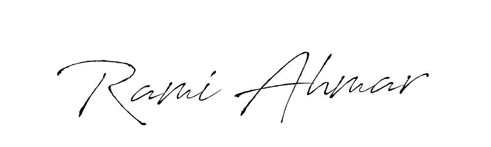 How to make Rami Ahmar signature? Antro_Vectra is a professional autograph style. Create handwritten signature for Rami Ahmar name. Rami Ahmar signature style 6 images and pictures png