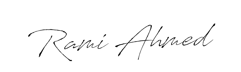 You can use this online signature creator to create a handwritten signature for the name Rami Ahmed. This is the best online autograph maker. Rami Ahmed signature style 6 images and pictures png