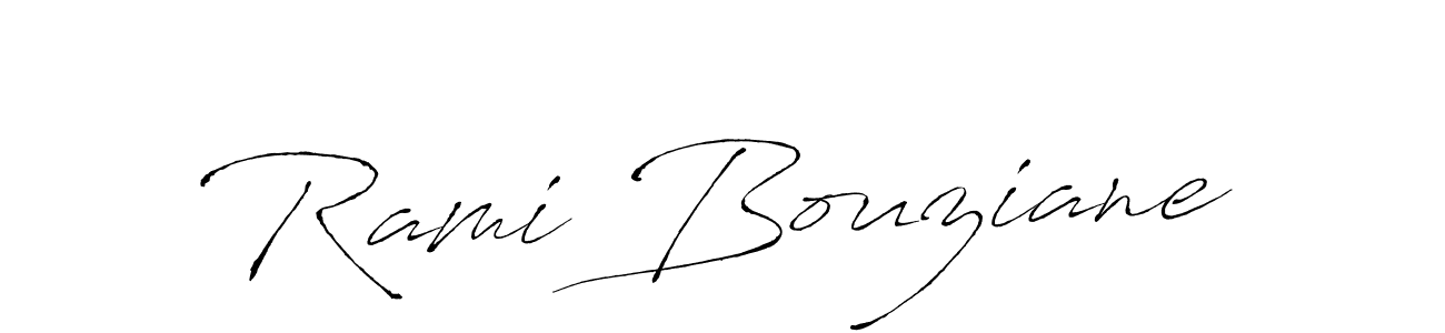 You should practise on your own different ways (Antro_Vectra) to write your name (Rami Bouziane) in signature. don't let someone else do it for you. Rami Bouziane signature style 6 images and pictures png