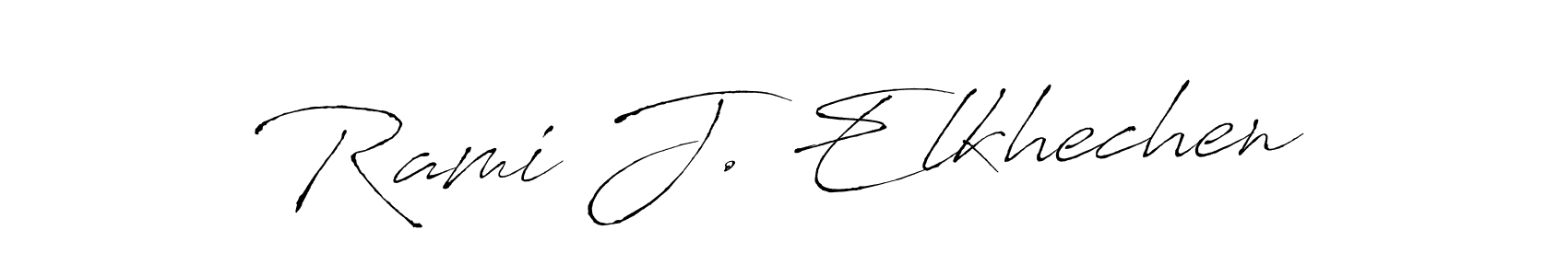 Design your own signature with our free online signature maker. With this signature software, you can create a handwritten (Antro_Vectra) signature for name Rami J. Elkhechen. Rami J. Elkhechen signature style 6 images and pictures png