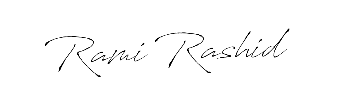 Make a beautiful signature design for name Rami Rashid. With this signature (Antro_Vectra) style, you can create a handwritten signature for free. Rami Rashid signature style 6 images and pictures png