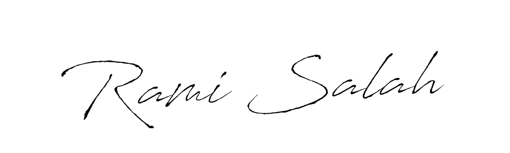 if you are searching for the best signature style for your name Rami Salah. so please give up your signature search. here we have designed multiple signature styles  using Antro_Vectra. Rami Salah signature style 6 images and pictures png