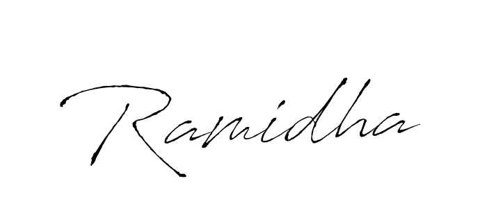 Use a signature maker to create a handwritten signature online. With this signature software, you can design (Antro_Vectra) your own signature for name Ramidha. Ramidha signature style 6 images and pictures png
