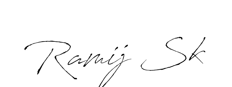 Antro_Vectra is a professional signature style that is perfect for those who want to add a touch of class to their signature. It is also a great choice for those who want to make their signature more unique. Get Ramij Sk name to fancy signature for free. Ramij Sk signature style 6 images and pictures png