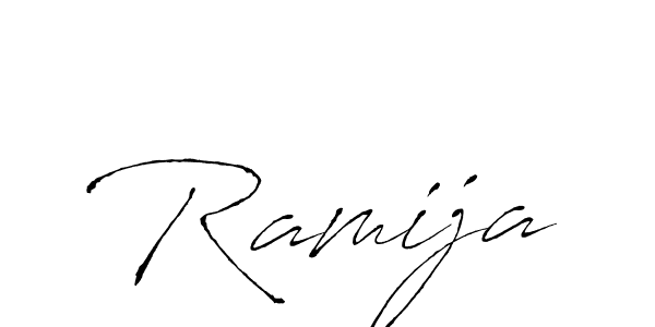 You should practise on your own different ways (Antro_Vectra) to write your name (Ramija) in signature. don't let someone else do it for you. Ramija signature style 6 images and pictures png