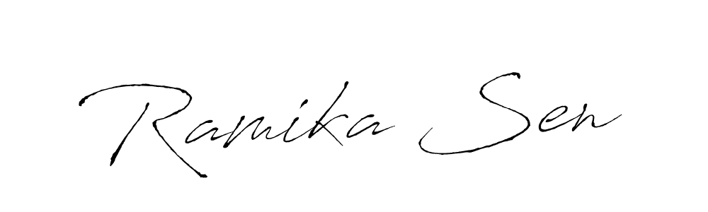 Create a beautiful signature design for name Ramika Sen. With this signature (Antro_Vectra) fonts, you can make a handwritten signature for free. Ramika Sen signature style 6 images and pictures png