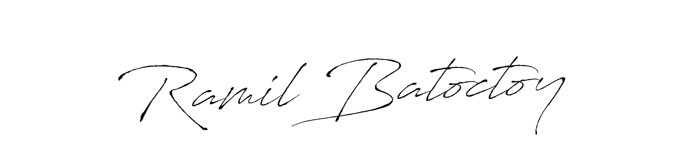 It looks lik you need a new signature style for name Ramil Batoctoy. Design unique handwritten (Antro_Vectra) signature with our free signature maker in just a few clicks. Ramil Batoctoy signature style 6 images and pictures png