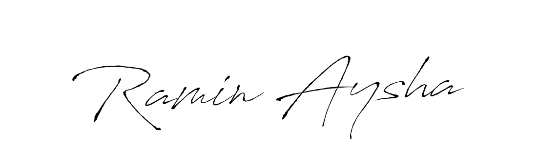 How to make Ramin Aysha signature? Antro_Vectra is a professional autograph style. Create handwritten signature for Ramin Aysha name. Ramin Aysha signature style 6 images and pictures png