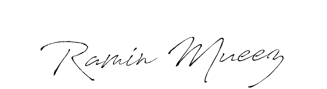 The best way (Antro_Vectra) to make a short signature is to pick only two or three words in your name. The name Ramin Mueez include a total of six letters. For converting this name. Ramin Mueez signature style 6 images and pictures png