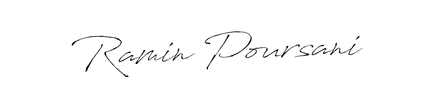 Ramin Poursani stylish signature style. Best Handwritten Sign (Antro_Vectra) for my name. Handwritten Signature Collection Ideas for my name Ramin Poursani. Ramin Poursani signature style 6 images and pictures png