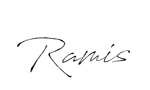 Make a beautiful signature design for name Ramis. With this signature (Antro_Vectra) style, you can create a handwritten signature for free. Ramis signature style 6 images and pictures png