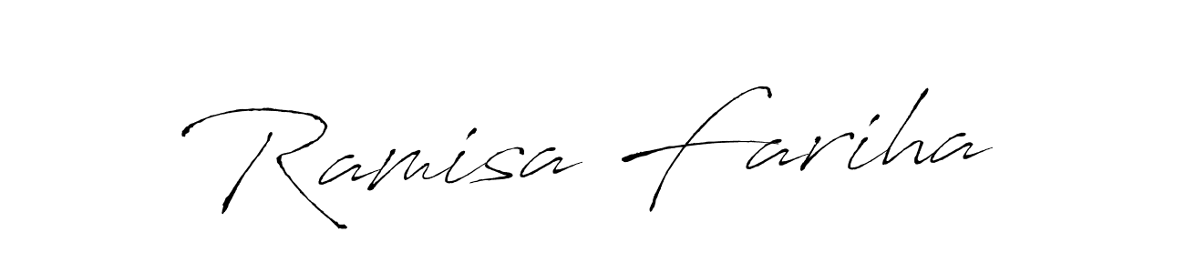 Design your own signature with our free online signature maker. With this signature software, you can create a handwritten (Antro_Vectra) signature for name Ramisa Fariha. Ramisa Fariha signature style 6 images and pictures png