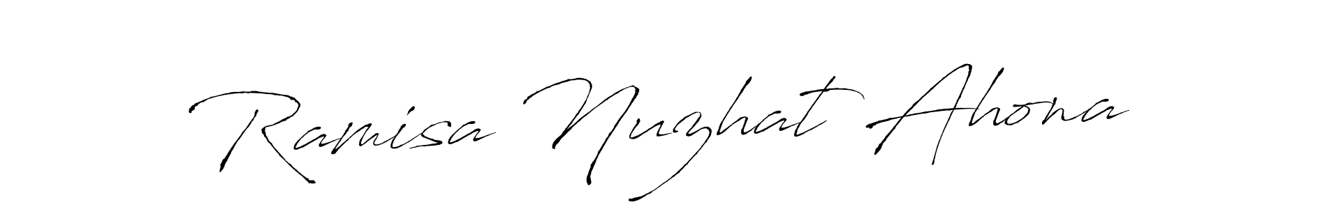 You should practise on your own different ways (Antro_Vectra) to write your name (Ramisa Nuzhat Ahona) in signature. don't let someone else do it for you. Ramisa Nuzhat Ahona signature style 6 images and pictures png