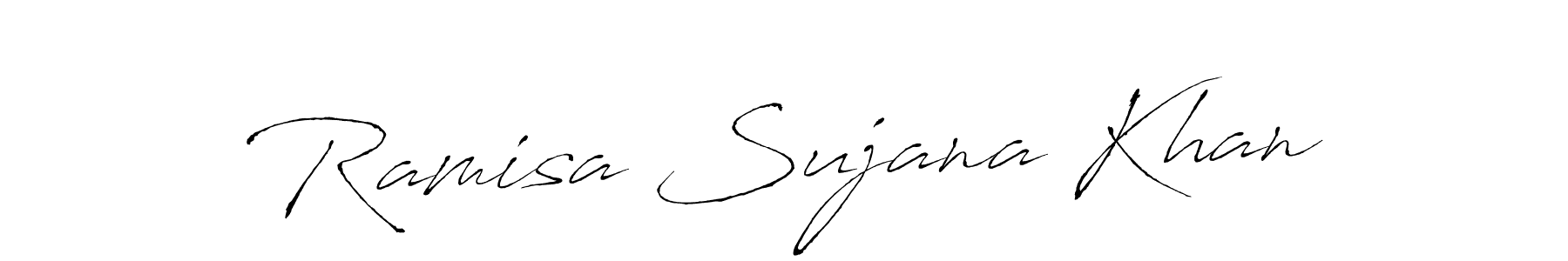 Make a beautiful signature design for name Ramisa Sujana Khan. With this signature (Antro_Vectra) style, you can create a handwritten signature for free. Ramisa Sujana Khan signature style 6 images and pictures png