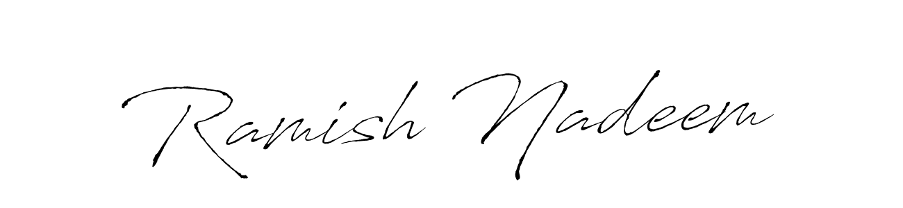 if you are searching for the best signature style for your name Ramish Nadeem. so please give up your signature search. here we have designed multiple signature styles  using Antro_Vectra. Ramish Nadeem signature style 6 images and pictures png