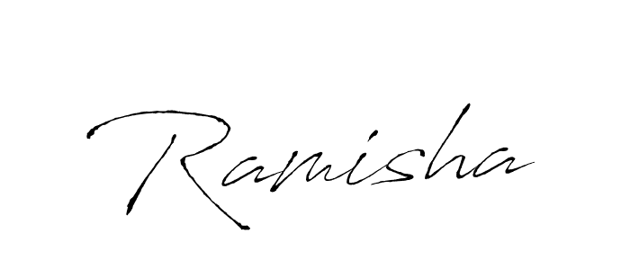 Design your own signature with our free online signature maker. With this signature software, you can create a handwritten (Antro_Vectra) signature for name Ramisha. Ramisha signature style 6 images and pictures png