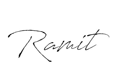 Design your own signature with our free online signature maker. With this signature software, you can create a handwritten (Antro_Vectra) signature for name Ramit. Ramit signature style 6 images and pictures png