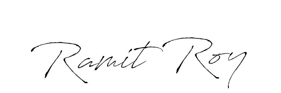 Ramit Roy stylish signature style. Best Handwritten Sign (Antro_Vectra) for my name. Handwritten Signature Collection Ideas for my name Ramit Roy. Ramit Roy signature style 6 images and pictures png
