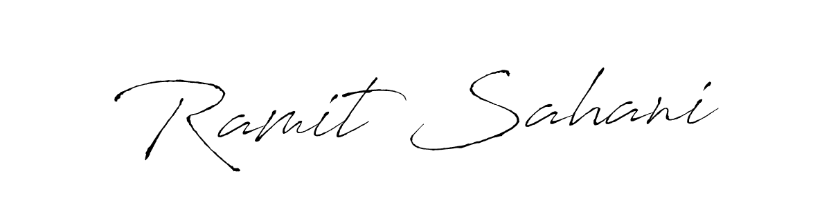 You should practise on your own different ways (Antro_Vectra) to write your name (Ramit Sahani) in signature. don't let someone else do it for you. Ramit Sahani signature style 6 images and pictures png
