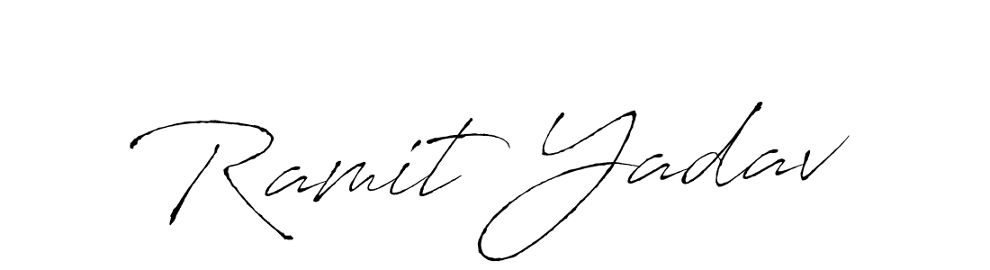 Ramit Yadav stylish signature style. Best Handwritten Sign (Antro_Vectra) for my name. Handwritten Signature Collection Ideas for my name Ramit Yadav. Ramit Yadav signature style 6 images and pictures png