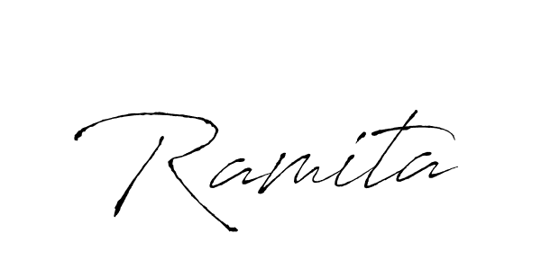 How to make Ramita signature? Antro_Vectra is a professional autograph style. Create handwritten signature for Ramita name. Ramita signature style 6 images and pictures png