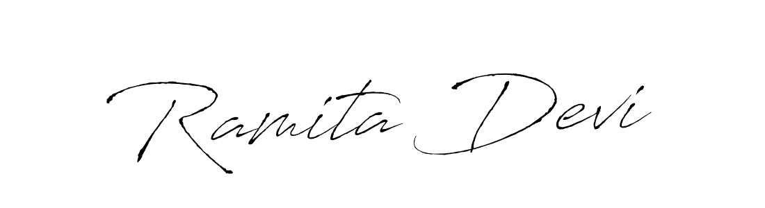 Design your own signature with our free online signature maker. With this signature software, you can create a handwritten (Antro_Vectra) signature for name Ramita Devi. Ramita Devi signature style 6 images and pictures png