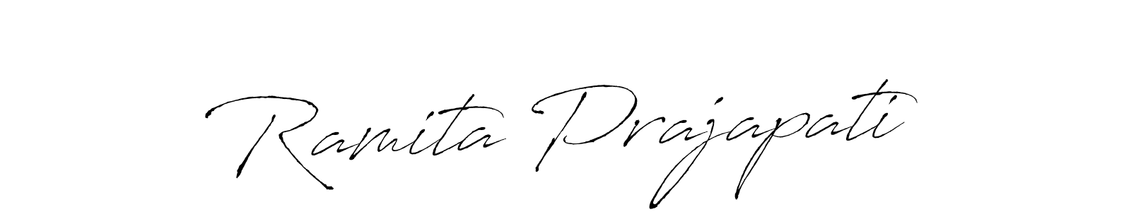 The best way (Antro_Vectra) to make a short signature is to pick only two or three words in your name. The name Ramita Prajapati include a total of six letters. For converting this name. Ramita Prajapati signature style 6 images and pictures png