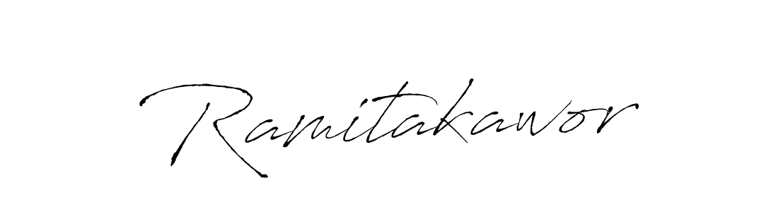 How to make Ramitakawor signature? Antro_Vectra is a professional autograph style. Create handwritten signature for Ramitakawor name. Ramitakawor signature style 6 images and pictures png