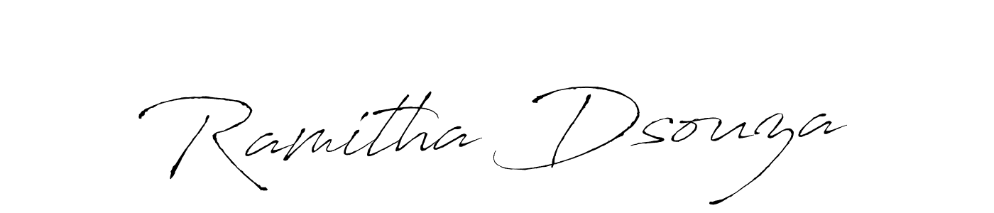 Create a beautiful signature design for name Ramitha Dsouza. With this signature (Antro_Vectra) fonts, you can make a handwritten signature for free. Ramitha Dsouza signature style 6 images and pictures png