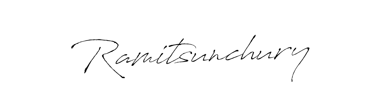 The best way (Antro_Vectra) to make a short signature is to pick only two or three words in your name. The name Ramitsunchury include a total of six letters. For converting this name. Ramitsunchury signature style 6 images and pictures png