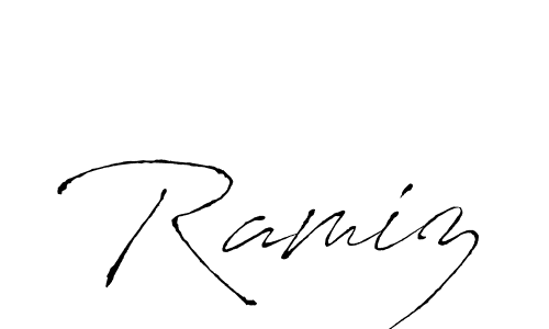 Make a beautiful signature design for name Ramiz. With this signature (Antro_Vectra) style, you can create a handwritten signature for free. Ramiz signature style 6 images and pictures png