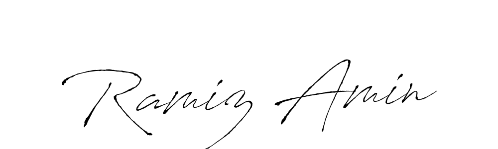 Ramiz Amin stylish signature style. Best Handwritten Sign (Antro_Vectra) for my name. Handwritten Signature Collection Ideas for my name Ramiz Amin. Ramiz Amin signature style 6 images and pictures png