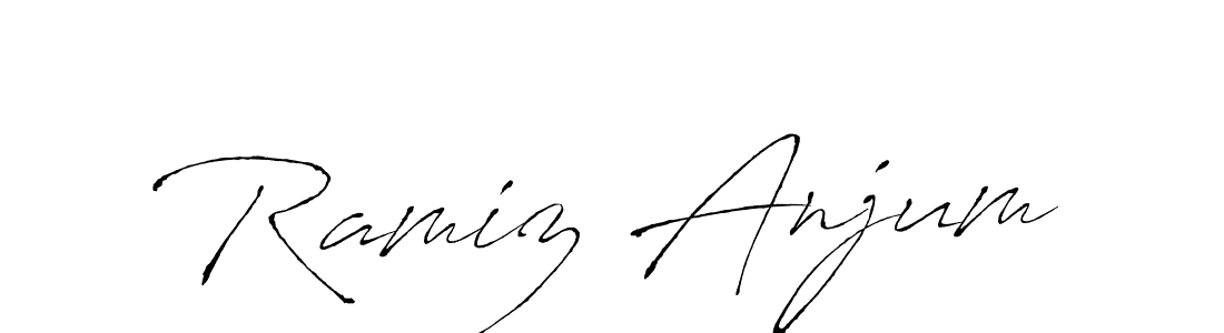 Make a beautiful signature design for name Ramiz Anjum. With this signature (Antro_Vectra) style, you can create a handwritten signature for free. Ramiz Anjum signature style 6 images and pictures png