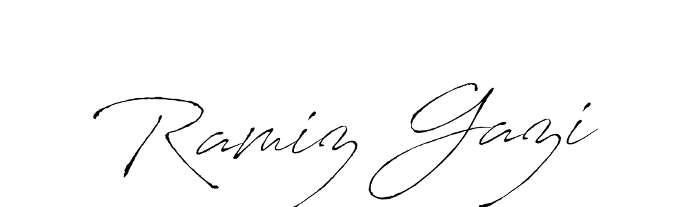 Ramiz Gazi stylish signature style. Best Handwritten Sign (Antro_Vectra) for my name. Handwritten Signature Collection Ideas for my name Ramiz Gazi. Ramiz Gazi signature style 6 images and pictures png
