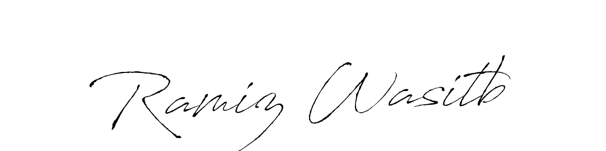 if you are searching for the best signature style for your name Ramiz Wasitb. so please give up your signature search. here we have designed multiple signature styles  using Antro_Vectra. Ramiz Wasitb signature style 6 images and pictures png