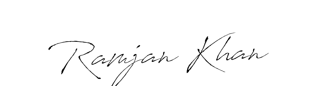 How to make Ramjan Khan name signature. Use Antro_Vectra style for creating short signs online. This is the latest handwritten sign. Ramjan Khan signature style 6 images and pictures png