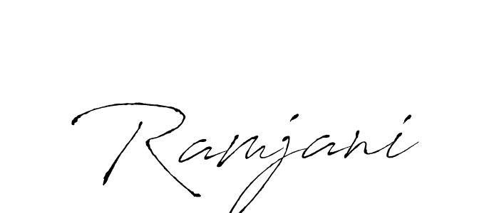 Use a signature maker to create a handwritten signature online. With this signature software, you can design (Antro_Vectra) your own signature for name Ramjani. Ramjani signature style 6 images and pictures png