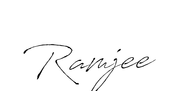 Create a beautiful signature design for name Ramjee. With this signature (Antro_Vectra) fonts, you can make a handwritten signature for free. Ramjee signature style 6 images and pictures png