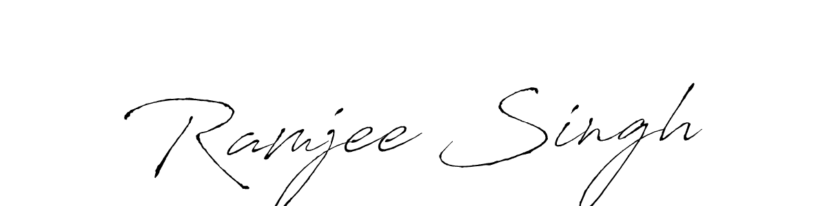 Ramjee Singh stylish signature style. Best Handwritten Sign (Antro_Vectra) for my name. Handwritten Signature Collection Ideas for my name Ramjee Singh. Ramjee Singh signature style 6 images and pictures png
