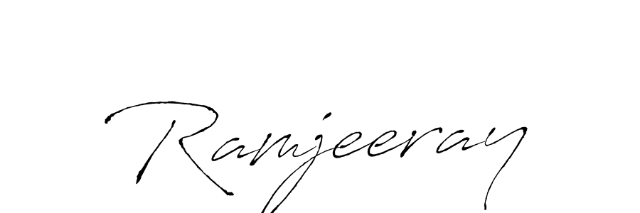 How to make Ramjeeray name signature. Use Antro_Vectra style for creating short signs online. This is the latest handwritten sign. Ramjeeray signature style 6 images and pictures png