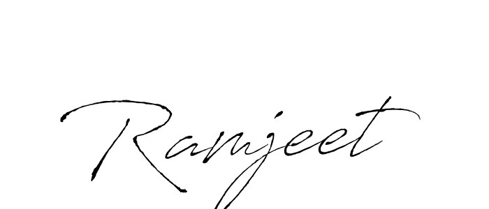 Make a beautiful signature design for name Ramjeet. With this signature (Antro_Vectra) style, you can create a handwritten signature for free. Ramjeet signature style 6 images and pictures png