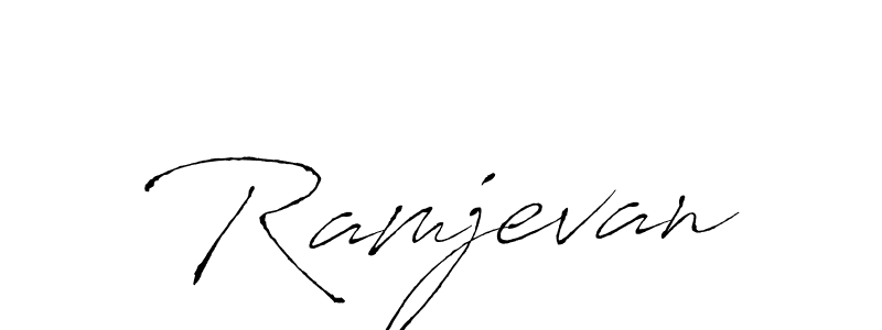 Ramjevan stylish signature style. Best Handwritten Sign (Antro_Vectra) for my name. Handwritten Signature Collection Ideas for my name Ramjevan. Ramjevan signature style 6 images and pictures png