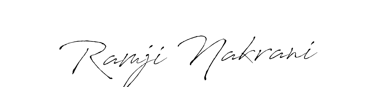 Make a beautiful signature design for name Ramji Nakrani. With this signature (Antro_Vectra) style, you can create a handwritten signature for free. Ramji Nakrani signature style 6 images and pictures png