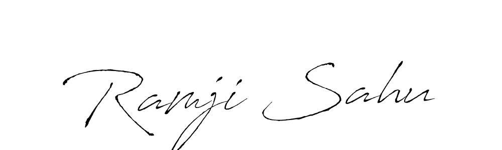 You should practise on your own different ways (Antro_Vectra) to write your name (Ramji Sahu) in signature. don't let someone else do it for you. Ramji Sahu signature style 6 images and pictures png