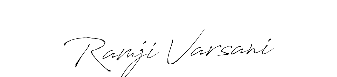 Similarly Antro_Vectra is the best handwritten signature design. Signature creator online .You can use it as an online autograph creator for name Ramji Varsani. Ramji Varsani signature style 6 images and pictures png